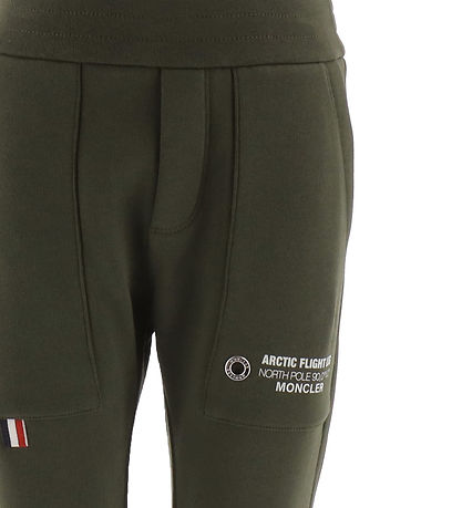 Moncler Jogginghosen - Armygrün m. Weiß
