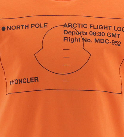 Moncler T-shirt - Orange w. Print