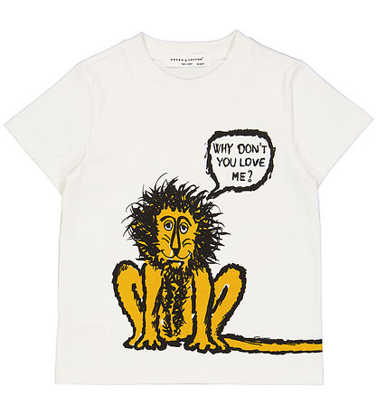 Green Cotton x WWF T-shirt - Conditioner Cream w. Lion