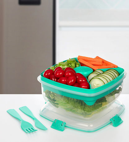 Sistema Lunchbox w. Accessories - Salad Max - 1.63 L - Turquoise