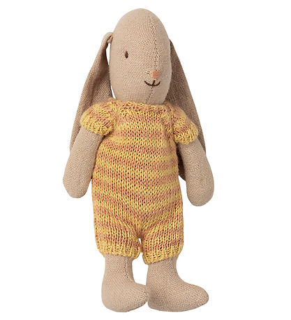 Lapin Maileg - Micro - Jaune/Rose A Rayures
