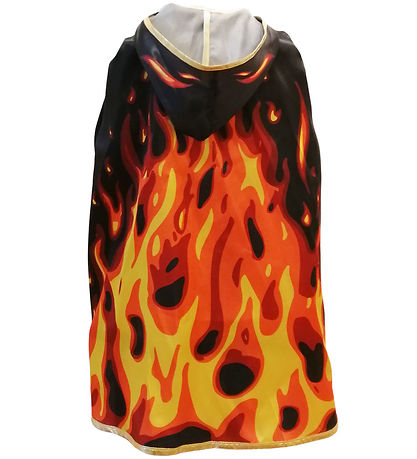 Déguisement Liontouch - Cape de flammes - Noir/Orange/Jaune