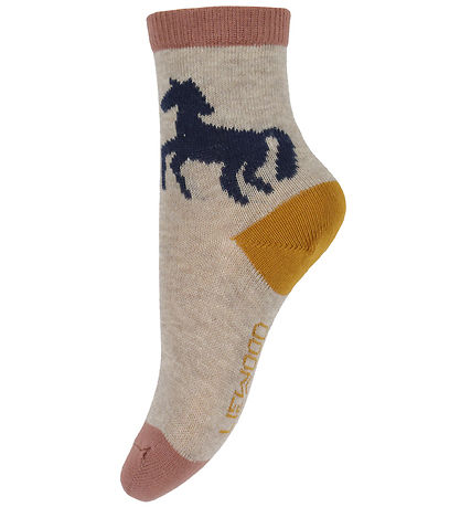 Liewood Chaussettes - Silas - 3 Pack - Chevaux/Dark Rosette Mix