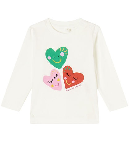 Stella McCartney Kids Blússa - Off White M. Hjörtu