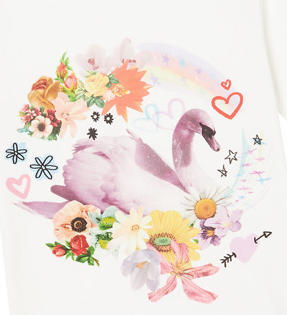 Stella McCartney Kids T-shirt - Off White w. Swan