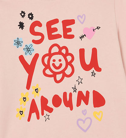 Stella McCartney Kids Peysa - Duftbleikt M. Prentað