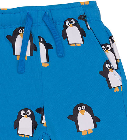 Stella McCartney Kids Joggingbuxur - Bláar M. Mörgæsir
