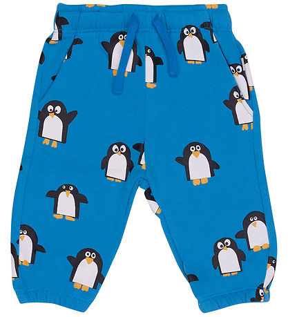 Stella McCartney Kids Joggingbuxur - Bláar M. Mörgæsir