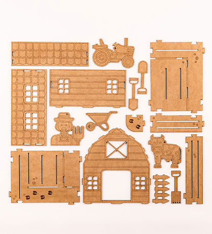 Crateit Creation Set - The farm - Wood - Life I The stable