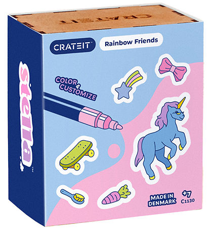 Crateit Creation Set - Unicorn - Wood - Rainbow Friends