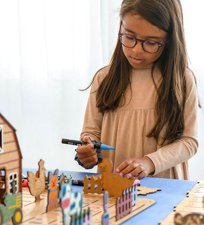 Crateit Creation Set - The farm - Wood - Audio story - Fun on th