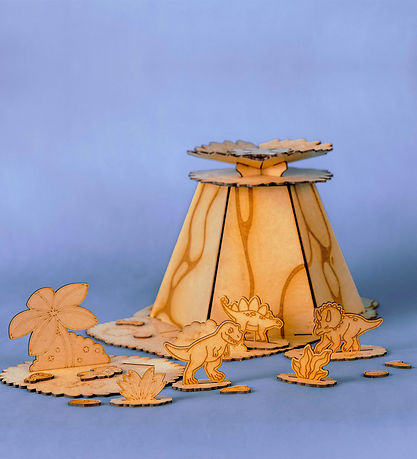 Crateit Creation Set - Dinosaur - Wood - Escape from the Volcano