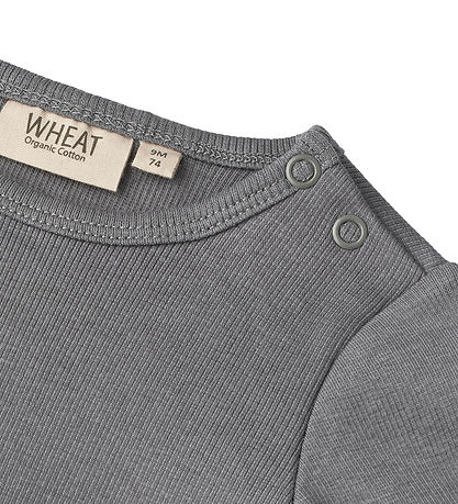 Wheat Bodysuit l/s - Rib - Peter - Autumn Sky