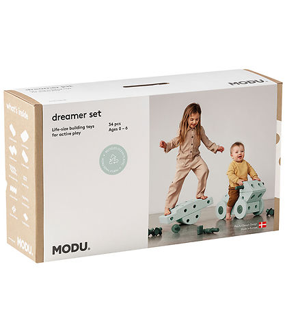 MODU Dreamer Set - 34 Parts - 70x40x20 cm - Ocean Mint/Forest Gr