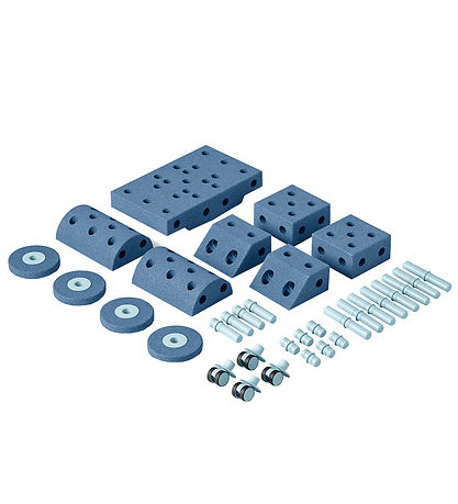 MODU Dreamer Set - 34 Parts - 70x40x20 cm - Deep Blue/Sky Blue