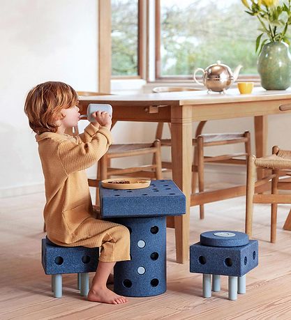 MODU Dreamer Set - 34 Parts - 70x40x20 cm - Deep Blue/Sky Blue