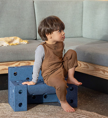 MODU Explorer Set - 20 Parts - 55x40x20 cm - Deep Blue/Sky Blue