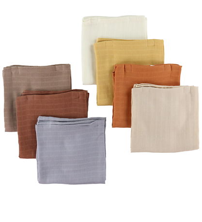 Sebra Hydrofiele Doek - 75x75 - 7-pack - Drukke bouwers