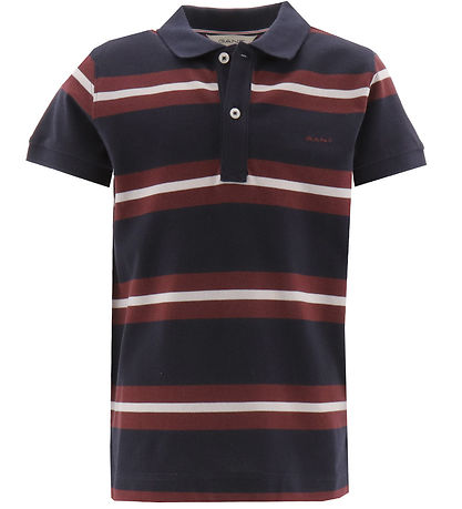 GANT Polo - Evening Blue m. Rot/Weiß