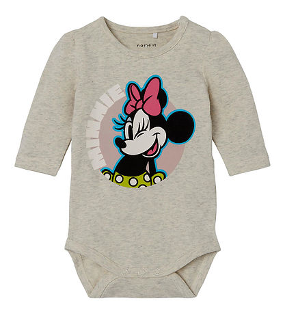 Name It Bodysuit l/s - NbfJerri - Minnie - Peyote Melange