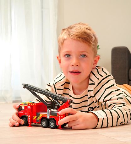 Majorette Spielzeug - Volvo-Feuerwehrauto m. Licht/Ton