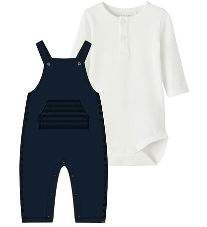 Name It Body set - Overalls/Bodysuit l/s - NbmLorry - White Alys