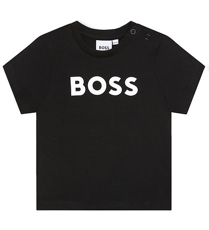 BOSS Stuttermabolur - Svart M. Hvítur
