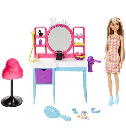 Barbie Puppe m. Zubehör - 30 cm - Barbie Totally Hair Salon