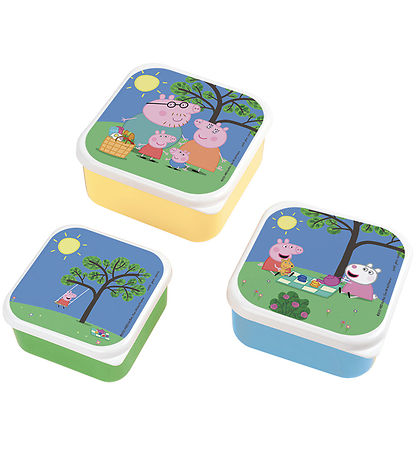 Petit Jour Paris Lunchbox Set - 3 pcs - 11.5 x 5.5 cm - Peppa Pi