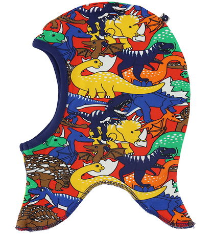 Småfolk Balaclava - Reversible - Apple Red w. Retro Apples & Din