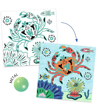 Djeco Litakort - 4 Stk. - Under The Sea