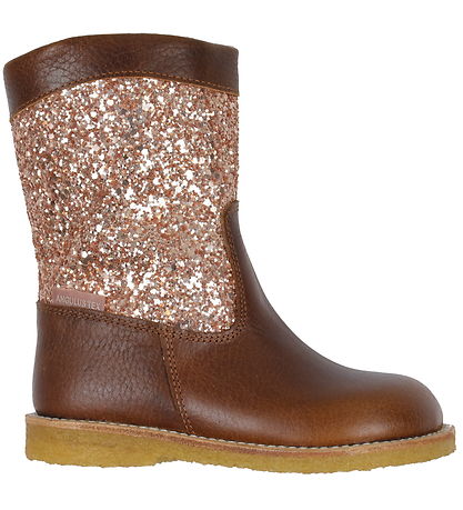 Angulus Winter Boots Tex Cognac Maple Glitter KW CZ