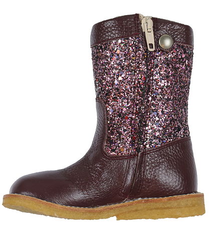 Angulus Bottes d'Hiver - Tex - Bordeaux/Glitter