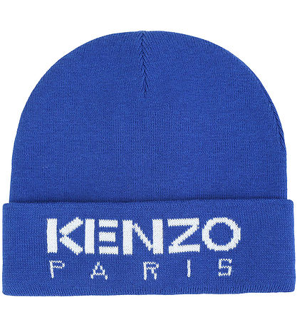 Kenzo Beanie - Knitted - Blue w. White