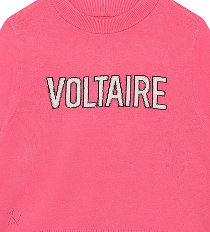 Zadig & Voltaire Bluse - Wolle - Raspberry m. Text
