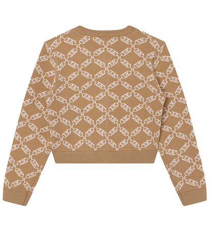Michael Kors Cardigan - Skera - Prjónað - Dark Stone/Hvítt M. MS