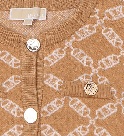 Michael Kors Cardigan - Skera - Prjónað - Dark Stone/Hvítt M. MS