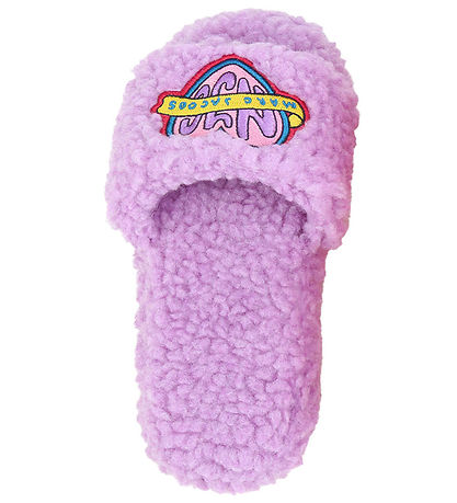 Little Marc Jacobs Flip Flops - Violet w. Teddy Fleece/Patches