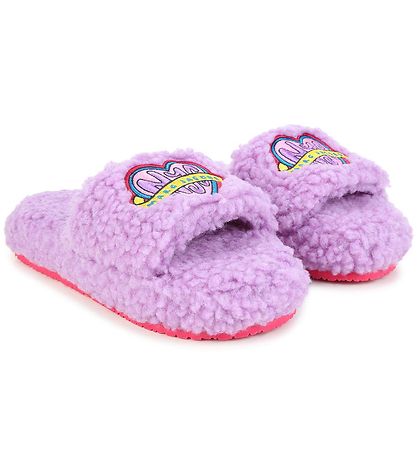 Little Marc Jacobs Flip Flops - Violet w. Teddy Fleece/Patches