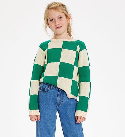 The New Blouse - Knitted - TnOlly - Bosphorus/White Check