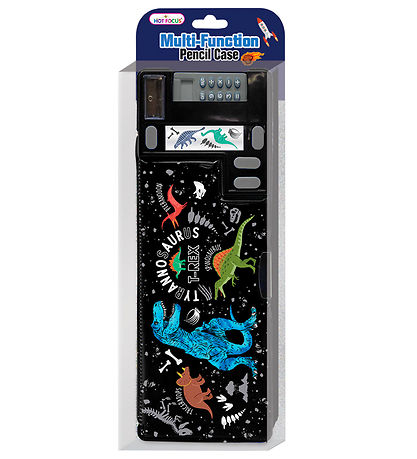 Hot Focus Pencil Case w. Calculator - Dinosaurs