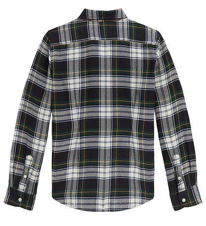 Polo Ralph Lauren Shirt - Cream/Green Check w. Ruffle