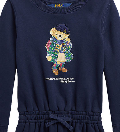 Polo Ralph Lauren Sweat Dress - Navy w. Soft Toy