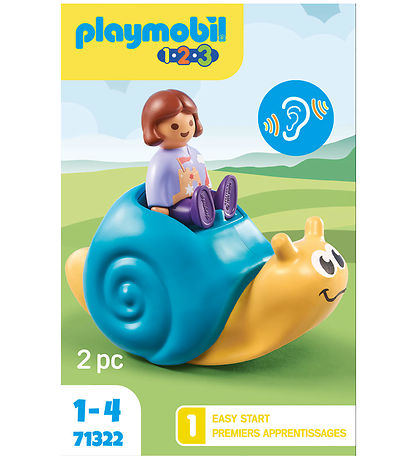 Playmobil 1.2.3 - Snigelvippa m. Skallerfunktion - 2 Delar - 713