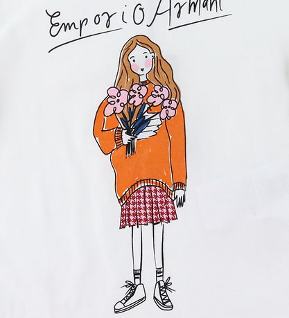 T-Shirt Emporio Armani - Blanc av. Fille