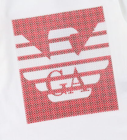Emporio Armani Blouse - White/Red w. Sequins