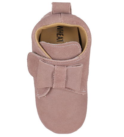 Wheat Leder-Krabbelschuhe - Bow - Dusty Rouge
