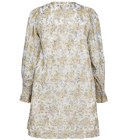 Sofie Schnoor Mädchen Kleid - Weiß/Hellblau m. Gold