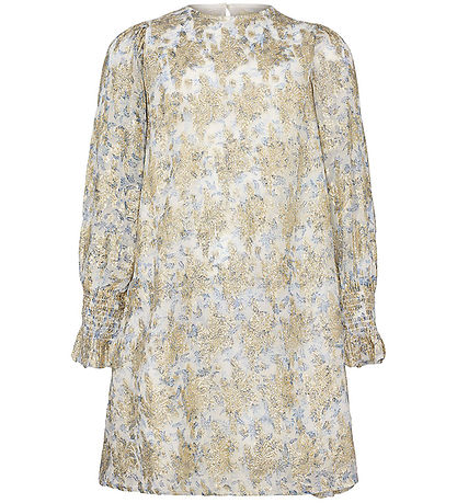 Sofie Schnoor Mädchen Kleid - Weiß/Hellblau m. Gold