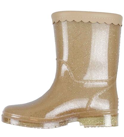 Petit by Sofie Schnoor Rubber Boots w. Lining - Nougat w. Glitte